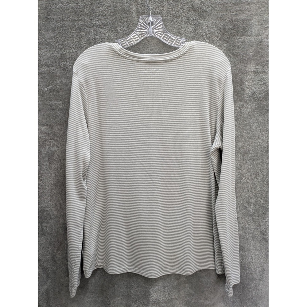 Eddie Bauer Tshirt Womens XL Striped Long‎ Sleeve Lightweight Stretch - Picture 4 of 5